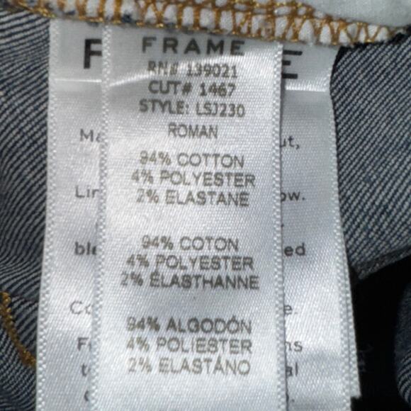 Frame Denim Le Skinny De Jeanne Jeans Women's Size 32 Roman Blue Mid Rise - Picture 7 of 7
